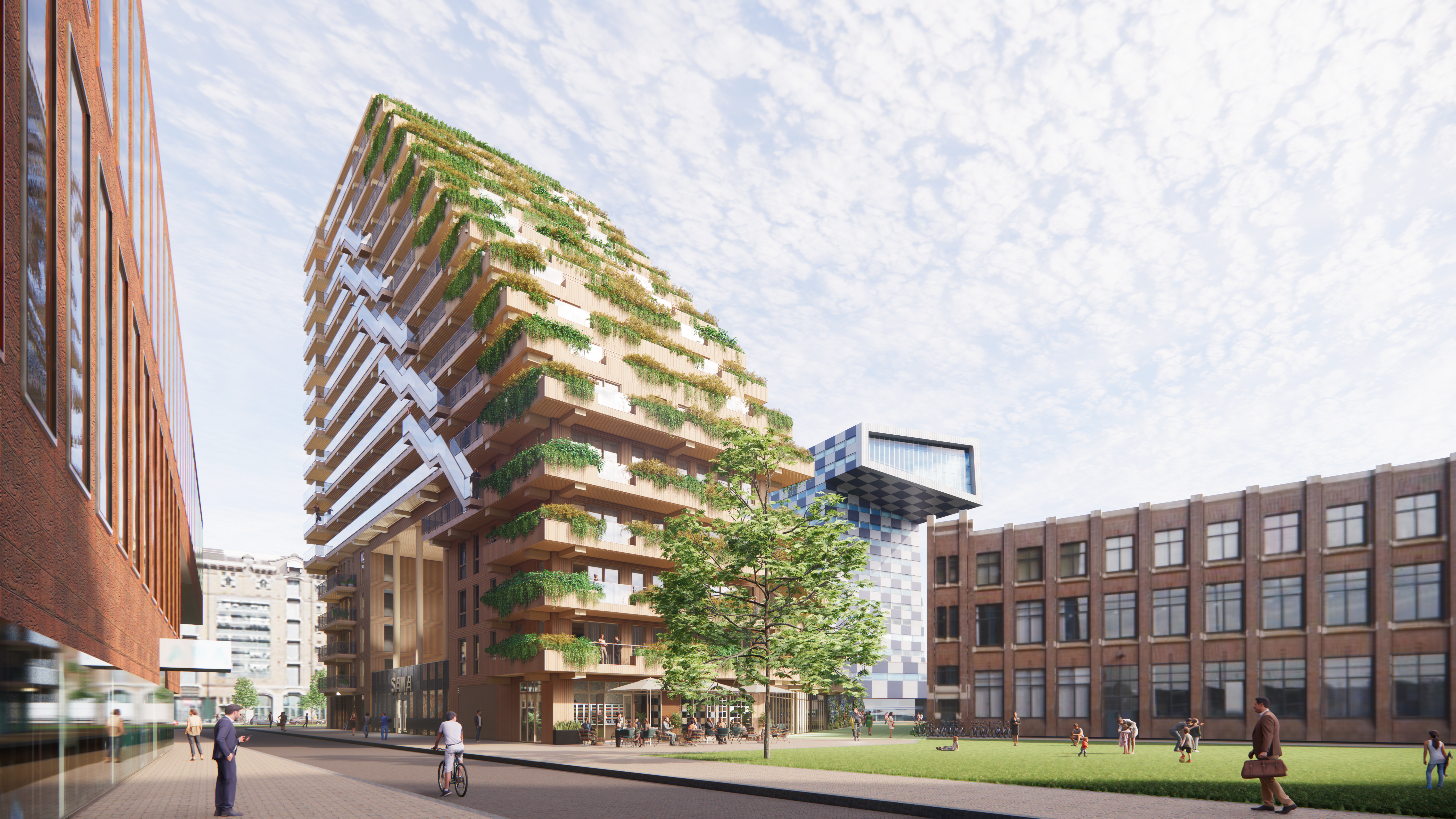 Groundbreaking wood construction of SAWA starts in Rotterdam